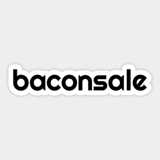 Basic Baconsale Logo - Black Sticker